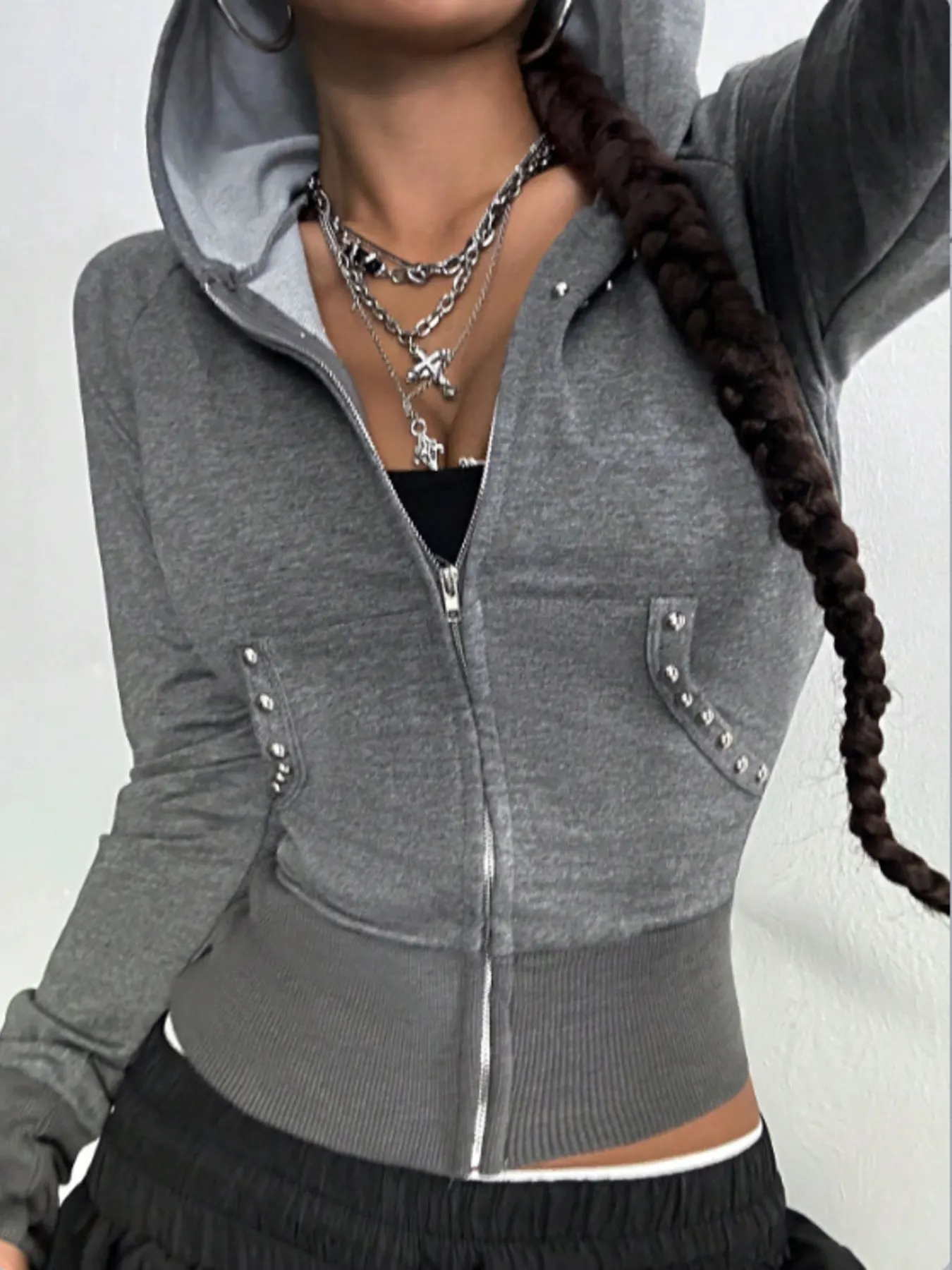 Zip-Up Long Sleeve Hoodie